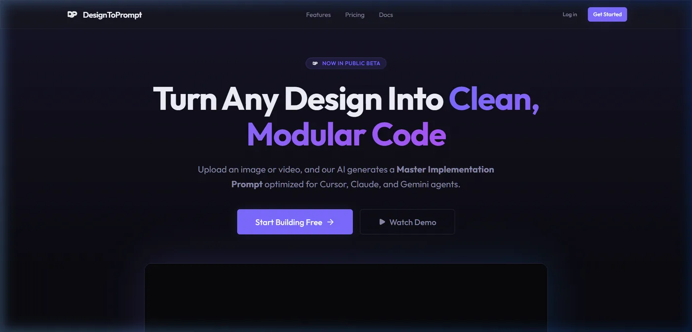 DesignToPrompt — Turn UI into Clean Code