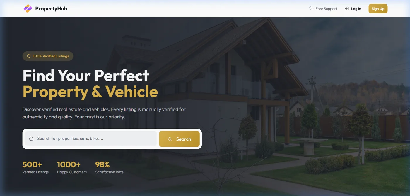PropertyHub — UAE Property & Vehicle Marketplace