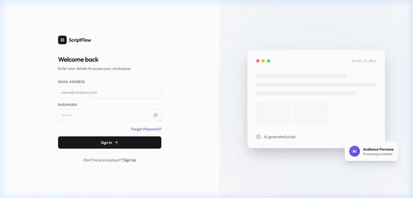 ScriptFlow AI — Content Automation Platform